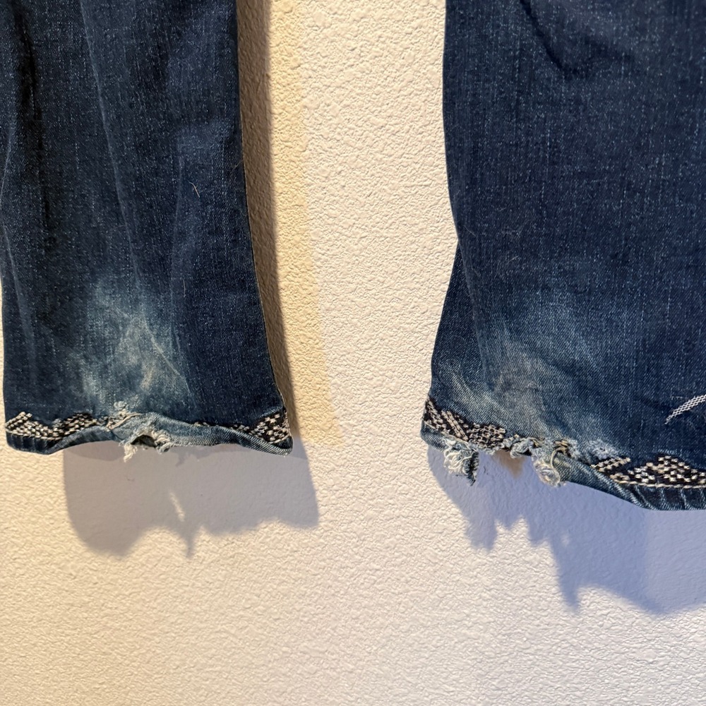 Miss Me Chloe Bootcut Jeans Size 30 Dark Wash Wing Embroidery Rhinestone M3659B - Picture 6 of 7